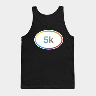 5k Running Race Distance Rainbow Tank Top